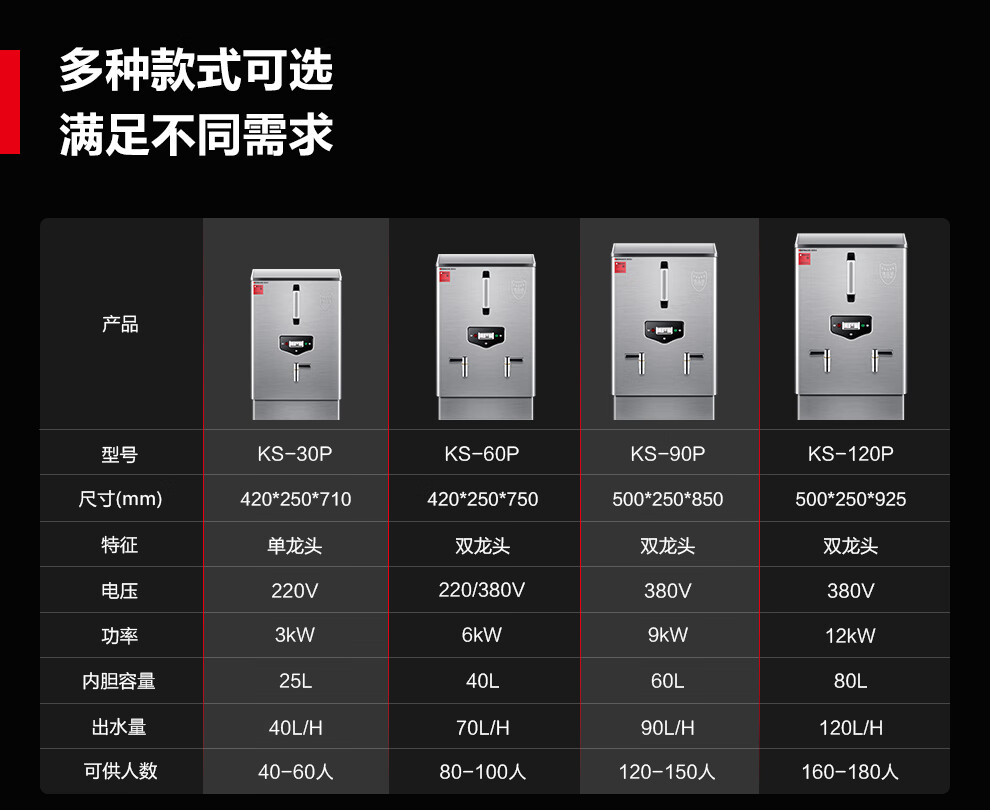 德玛仕(demashi)开水器商用开水机 电热开水炉全自动进水304不锈钢