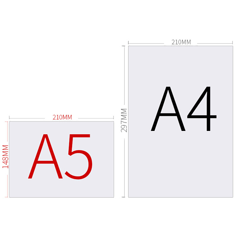 a5a4纸对比图片